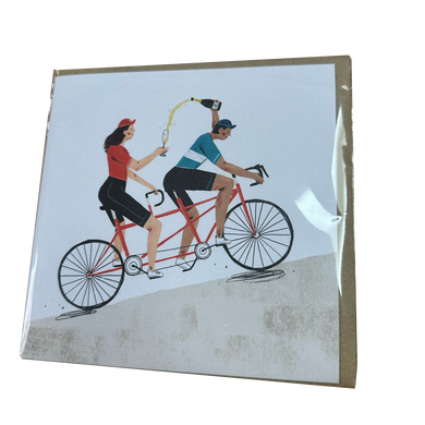 Cycle and champagne design card