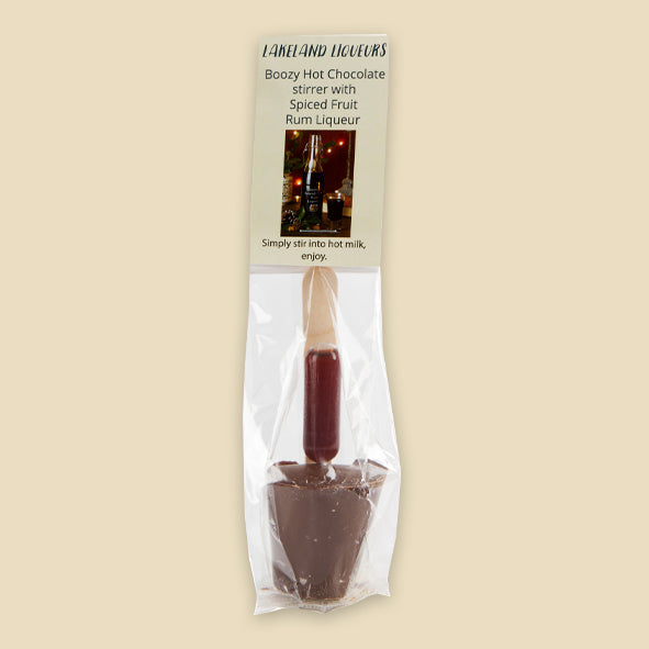 Boozy Spiced Rum Hot Chocolate Stirrer