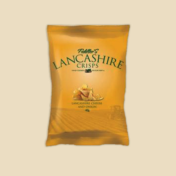 Fiddler's Lancashire Crisps- Creamy Lancashire Cheese And Onion