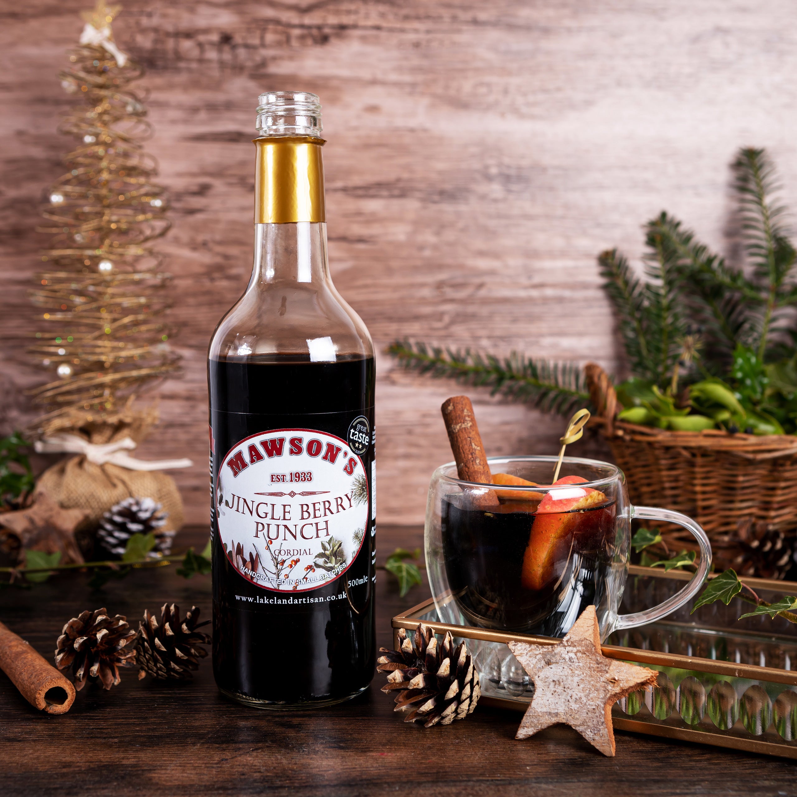 Jingle Berry Punch Cordial - 500ml Glass Bottle – Lakeland Artisan
