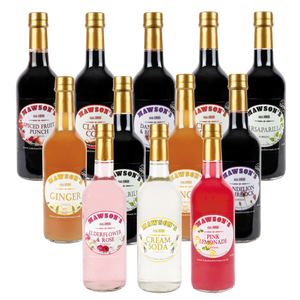 Mixed Case of Mawson's Cordial - 12 x 500ml Glass Bottle
