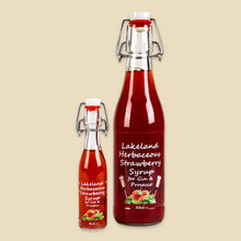 Load image into Gallery viewer, Lakeland Strawberry Fruit Syrup for Gin &amp; Prosecco