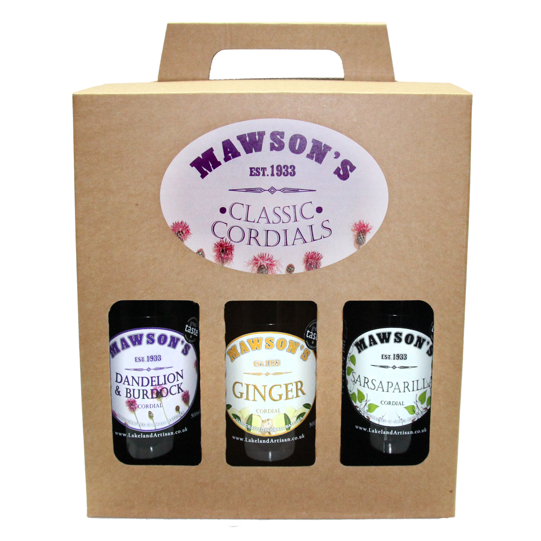 Mawson's Classic Cordials - 6 x 500ml Glass Bottle