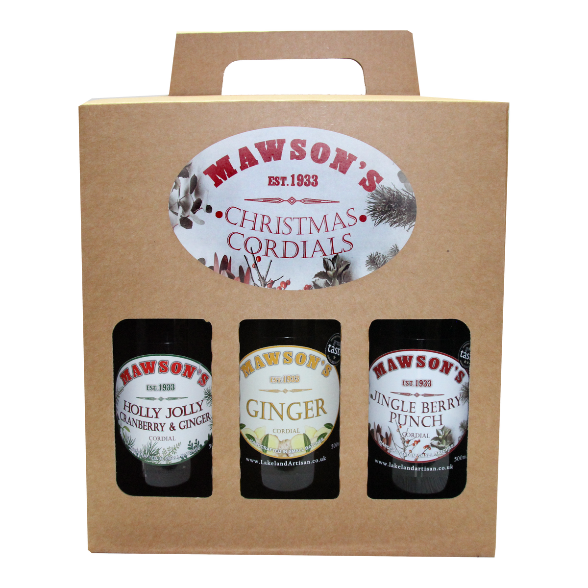 Mawson's Christmas Cordials - 6 x 500ml Glass Bottle – Lakeland Artisan