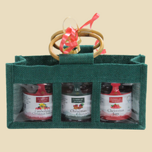Load image into Gallery viewer, Hessian bags with Christmas Jars