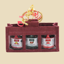 Load image into Gallery viewer, Hessian bags with Christmas Jars